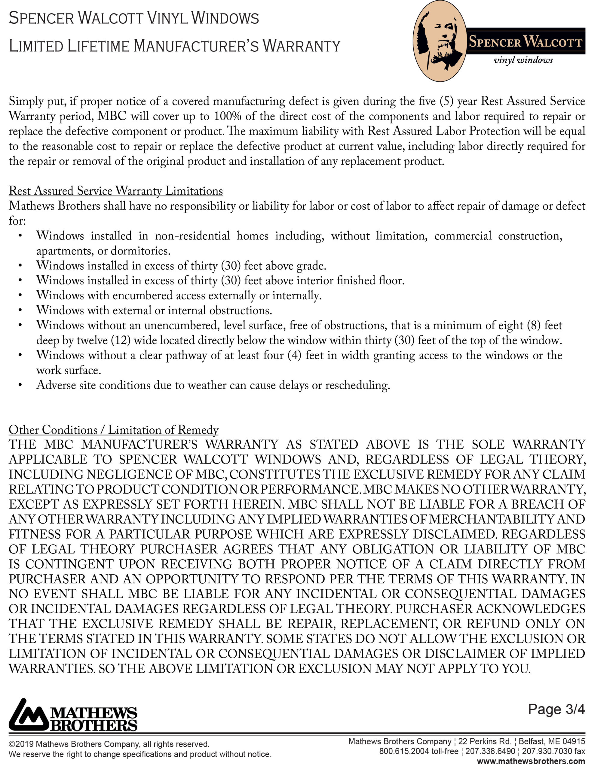 Spencer Walcott Mathews Brothers Windows